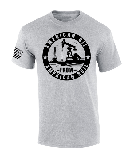Trenz Shirt Company Mens American Oil From American Soil Circle Short Sleeve T-Shirt Trenz Shirt Company Mens American Oil From American Soil Circle Short Sleeve T-Shirt