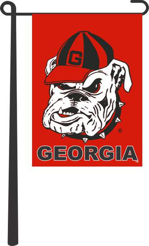Sewing Concepts NCAA GA Bulldog 13 x 18 Head Logo Silk Screened Garden Banner