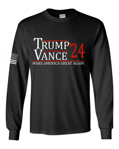 Trenz Shirt Company Trump Vance 2024 Make America Great Again Long Sleeve T-shirt Trenz Shirt Company Trump Vance 2024 Make America Great Again Long Sleeve T-shirt