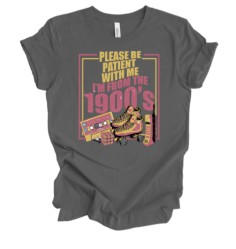 Trenz Shirt Company Womens Retro Please Be Patient I'm From The 1900's Short Sleeve T-Shirt Trenz Shirt Company Womens Retro Please Be Patient I'm From The 1900's Short Sleeve T-Shirt