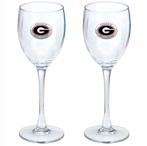 Heritage Metalworks Georgia Circle G Glass Goblet w/Enamel Heritage Metalworks Georgia Circle G Glass Goblet w/Enamel