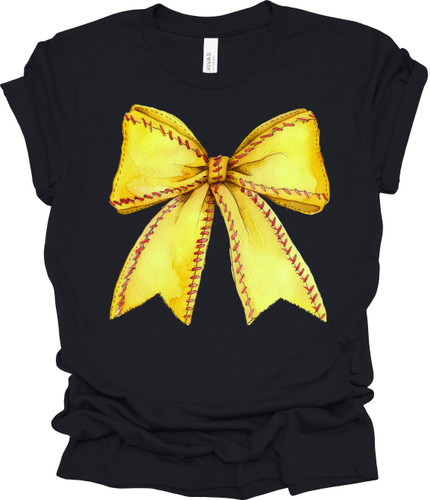 Trenz Shirt Company Coquette Softball Bow Womens Short Sleeve T-shirt Trenz Shirt Company Coquette Softball Bow Womens Short Sleeve T-shirt
