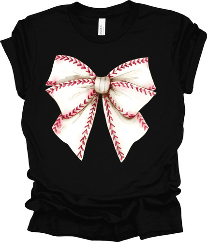 Trenz Shirt Company Coquette Baseball Bow Womens Short Sleeve T-shirt Trenz Shirt Company Coquette Baseball Bow Womens Short Sleeve T-shirt