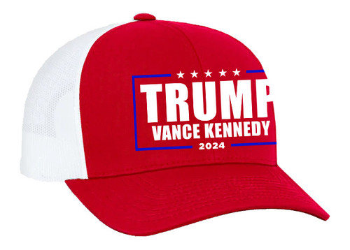 Trenz Shirt Company Trump Vance Kennedy RFK Jr. 2024 Mesh Back Trucker Hat Trenz Shirt Company Trump Vance Kennedy RFK Jr. 2024 Mesh Back Trucker Hat