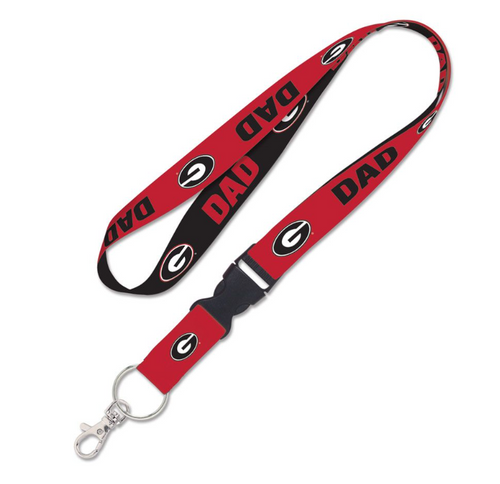 WinCraft Collegiate Duo-Sided Red And Black Georgia Bulldogs Dad Lanyard w/detachable buckle 1" WinCraft Collegiate Duo-Sided Red And Black Georgia Bulldogs Dad Lanyard w/detachable buckle 1"