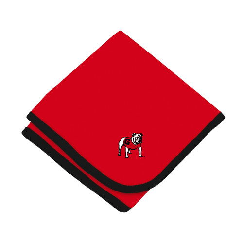 Two Feet Ahead Georgia Embroidered Standing Bulldog Baby Blanket Two Feet Ahead Georgia Embroidered Standing Bulldog Baby Blanket