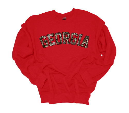 Trenz Shirt Company Georgia Football UGA Leopard Print Georgia Unisex Fit Crewneck Sweatshirt Trenz Shirt Company Georgia Football UGA Leopard Print Georgia Unisex Fit Crewneck Sweatshirt