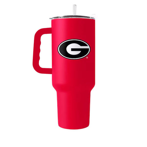 Logo Brands Georgia Bulldogs Scripted 40oz Stainless Tumbler-Red