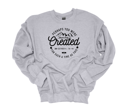 Trenz Shirt Company Womens Perhaps You Were Created Esther 4:14 Christian Crewneck Sweatshirt Trenz Shirt Company Womens Perhaps You Were Created Esther 4:14 Christian Crewneck Sweatshirt