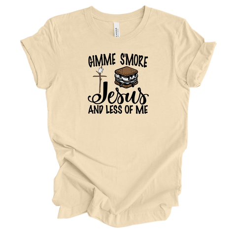 Trenz Shirt Company Womens Christian Gimme S'More Jesus And Less Of Me Short Sleeve T-shirt Graphic Tee Trenz Shirt Company Womens Christian Gimme S'More Jesus And Less Of Me Short Sleeve T-shirt Graphic Tee
