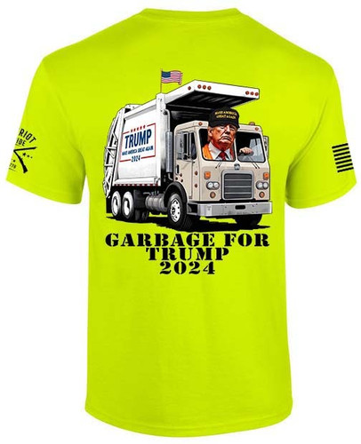 Trenz Shirt Company Garbage For Trump Funny Trash Truck Trump MAGA Hat Short Sleeve T-shirt