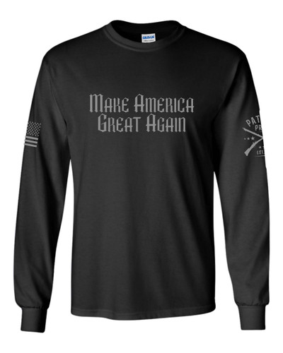 Trenz Shirt Company Trump T-shirt Trump Dark MAGA Goth Make America Great Again Victory Long Sleeve T-shirt