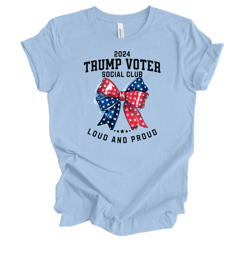 Trenz Shirt Company Womens Trump Voter Social Club Loud & Proud Short Sleeve T-Shirt