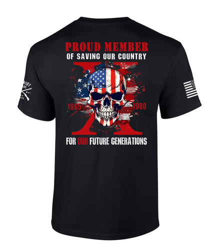 Patriot Pride Mens Proud Member Gen X Saving Our Country Short Sleeve T-Shirt