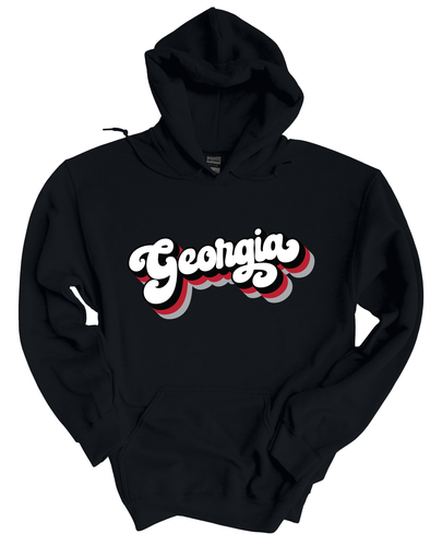 Trenz Shirt Company Georgia Football Stacked Georgia Womens Long-Sleeve Hoodie