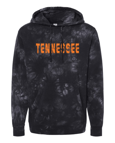 Trenz Shirt Company Team Color Orange Distressed Tennessee Football State Name Rocky Top Mens Tie-Dye Hoodie