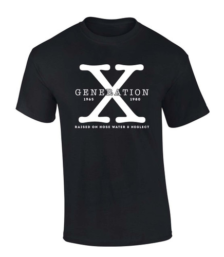 Trenz Shirt Company Mens Gen X Tshirt Generation X Raised On Hose Water and Neglect Short Sleeve T-shirt