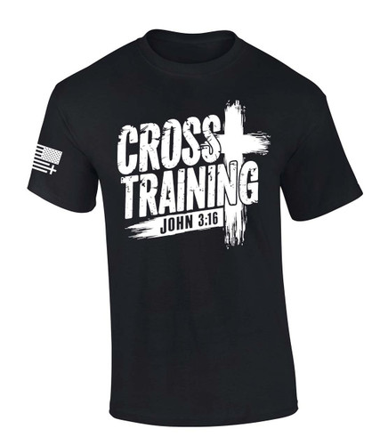Trenz Shirt Company Mens Christian Tshirt Cross Training John 3:16 Scripture Short Sleeve T-shirt