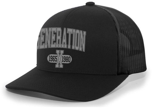 Trenz Shirt Company Mens Gen X Hat Generation X 1965-1980 Mesh Back Trucker Hat
