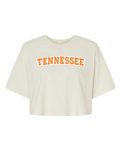 Trenz Shirt Company Womens Tennessee Tee Football TN Orange Team Name T Knoxville Tennessee Game Day Jersey Crop Tee
