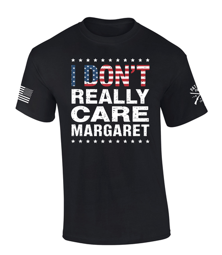 Patriot Pride Mens USA Flag I Don't Really Care Margaret Short Sleeve T-Shirt