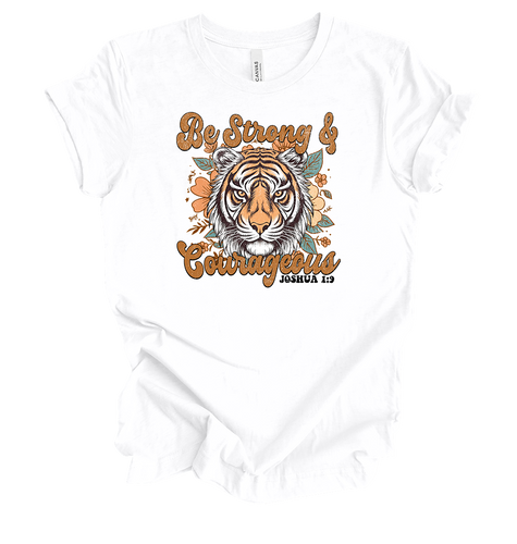 Trenz Shirt Company Fear Not Be Strong And Courageous Joshua 1:9 Womens Christian Short Sleeve T-shirt