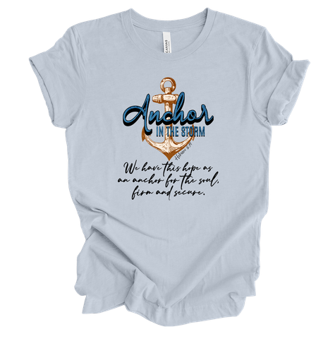 Trenz Shirt Company Fear Not Anchor In The Storm Hebrews 5:19 Womens Christian Short Sleeve T-shirt