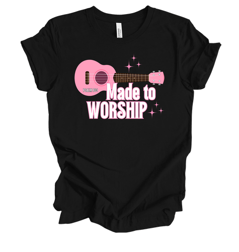 Trenz Shirt Company Fear Not Made To Worship Guitar Womens Christian Short Sleeve T-shirt