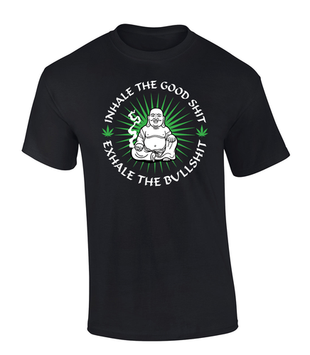 Trenz Shirt Company Inhale The Good Shit, Exhale The Bullshit Mens Marijuana Short-Sleeve Graphic T-Shirt
