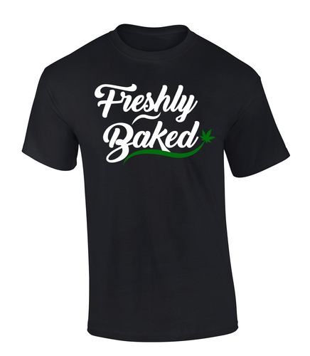 Trenz Shirt Company Mens Funny 420 Stoner Freshly Baked Weed Cannabis Short Sleeve Tshirt