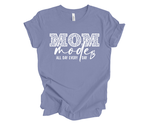 Trenz Shirt Company Women’s Short-Sleeve T-Shirt - Mom Mode All Day, Every Day Graphic Design