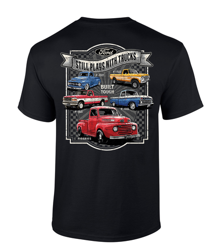 Trenz Shirt Company F-100, F-150, F-Series Built Tough Still Plays With Trucks Graphic Short-Sleeve Mens T-Shirt
