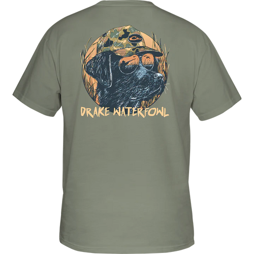 Drake Waterfowl Mens Pocket T-Shirt - Pop Art Old School Lab Short Sleeve Design