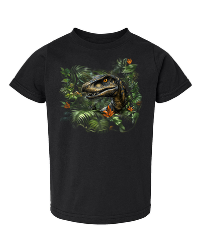 Trenz Shirt Company Youth Boys Graphic T-Shirt - Velociraptor In Jungle Design