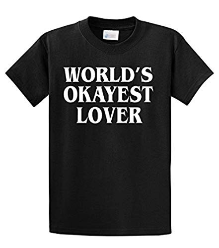 Funny Tee Shirt World's Okayest Lover  Black Funny Tee Shirt World's Okayest Lover  Black