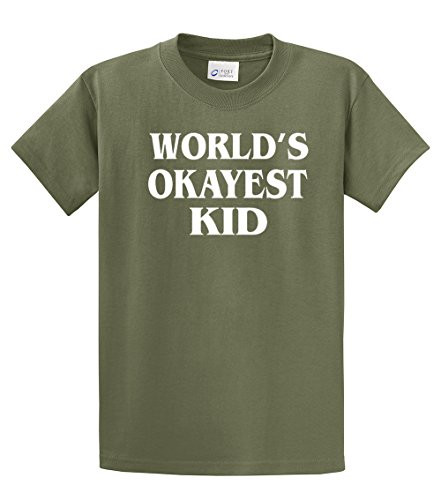 World's Okayest Kid T Shirt Funny Youth Tee Shirt Military yl World's Okayest Kid T Shirt Funny Youth Tee Shirt Military yl