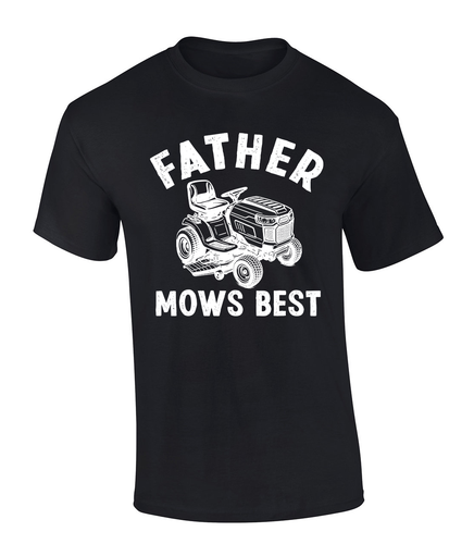 Trenz Shirt Company Mens Graphic T-Shirt - Father Mows Best, Funny Lawnmower Design