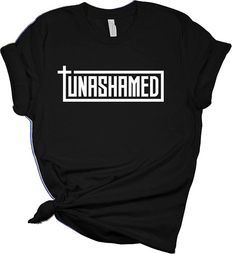 Womens Christian Tshirt Bold Unashamed Cross Short Sleeve T-Shirt