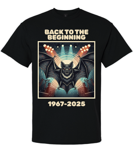 Trenz Shirt Company Men's Graphic T-Shirt - 1967-2025, Back To The Beginning Bat Design Trenz Shirt Company Men's Graphic T-Shirt - 1967-2025, Back To The Beginning Bat Design