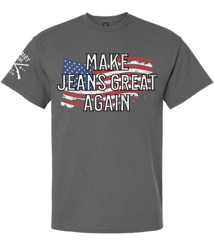 Patriot Pride Reckless Patriot Mens Graphic T-Shirt - Patriotic American Flag Make Jeans Great Again Design