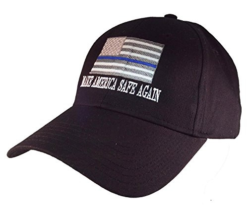 American Flag Make America Safe Again Embroidered Baseball Cap Black American Flag Make America Safe Again Embroidered Baseball Cap Black