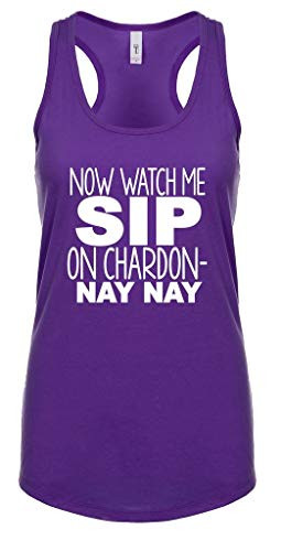 Funny Mother's Day Sip On Chardonnay Ladies Racerback Tank Top Purple Rush Funny Mother's Day Sip On Chardonnay Ladies Racerback Tank Top Purple Rush