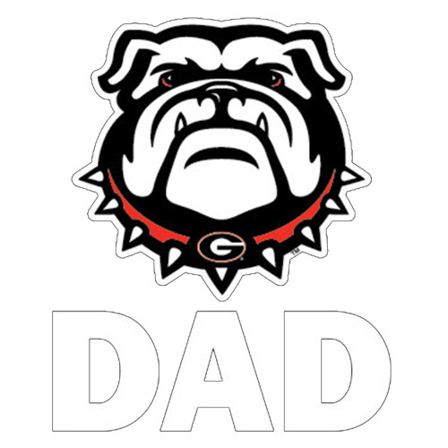 Georgia Bulldog Dad Mini Decal