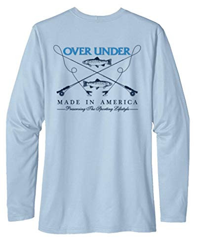 Over Under Tidal Tech Trout Essentials Long Sleeve Tee Shirt Arctic Blue