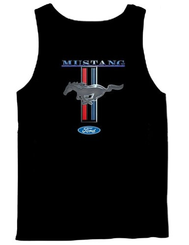 Ford Mustang Tank Top Pony & Stripes Logo Classic Retro Design Racing Performance Car Enthusiast Garage Authentic Ford Mustang Tank Top Pony & Stripes Logo Classic Retro Design Racing Performance Car Enthusiast Garage Authentic