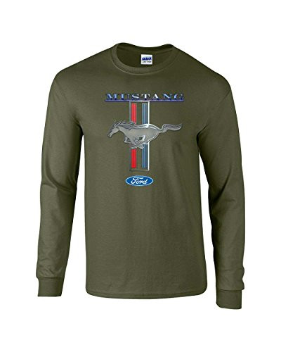 Ford Mustang Pony & Stripes Ford Motors Car Truck Men's Long