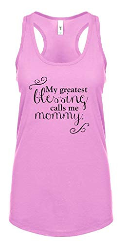 Mother's Day My Greatest Blessing Ladies Racerback Tank Top Lilac Mother's Day My Greatest Blessing Ladies Racerback Tank Top Lilac