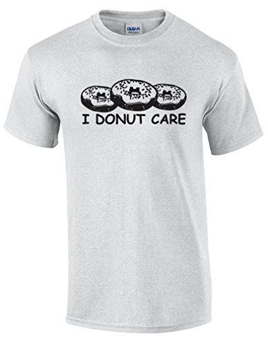 Funny Donut Care Tee Shirt Lightgrey Funny Donut Care Tee Shirt Lightgrey