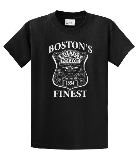 Boston's Finest T-shirt Police Officer Cop Patrol Security Men's First Responder Hero Massachusettes Uniform Tee Boston's Finest T-shirt Police Officer Cop Patrol Security Men's First Responder Hero Massachusettes Uniform Tee