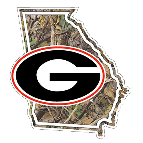 Georgia Bulldogs Camo State Outline w/Georgia G Decal Georgia Bulldogs Camo State Outline w/Georgia G Decal